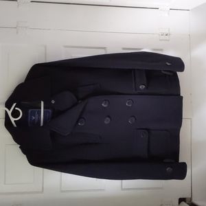 Navy blue American Eagle wool peacoat